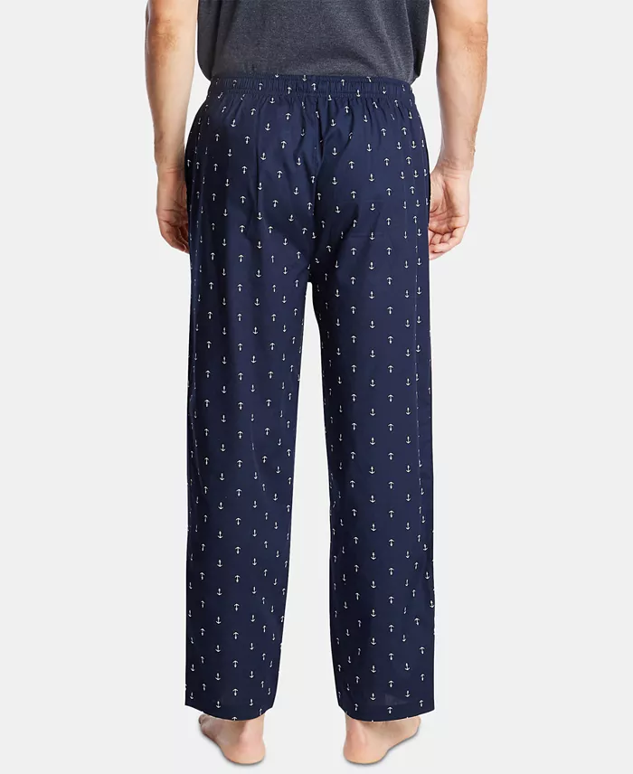 Men's Cotton Anchor-Print Pajama Pants - thumbnail 2