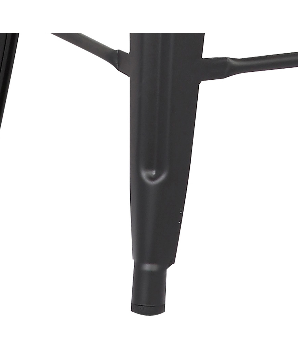 Ac Pacific Industrial Metal Barstools with Bucket Back and 4 Legs, Set of 2