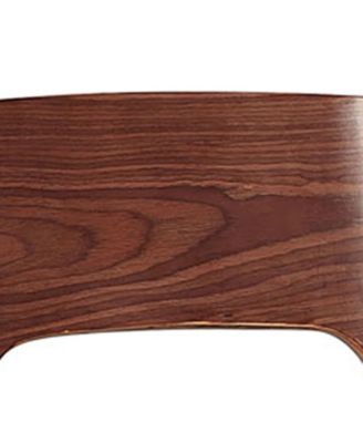 Bentwood Wood Bar Stool with Diamond Quilted Finish Curved Seat and Back