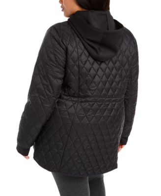 Calvin Klein Plus Size Quilted Hooded Jacket