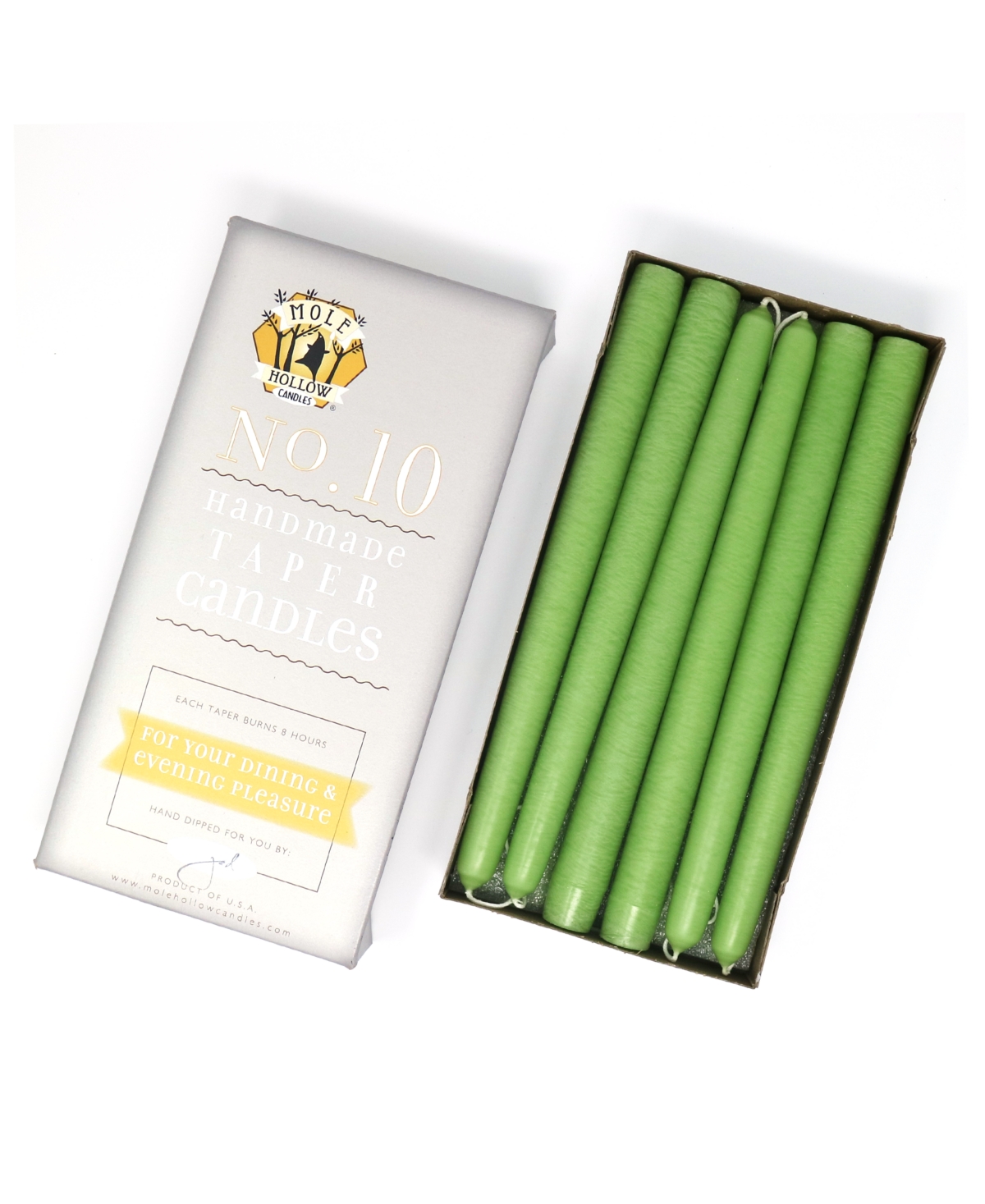 Mole Hollow Candles Taper Candles - Set of 12