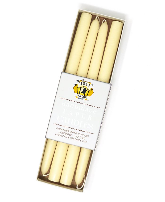 Mole Hollow Candles 12" Taper Candles, Set of 4 Macy's