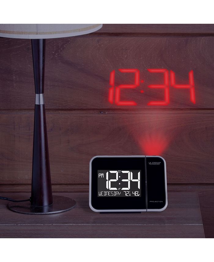 La Crosse Technology Projection Alarm Clock with Indoor Temp and