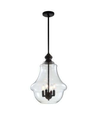 Adam 16" Adjustable Metal/Glass LED Pendant