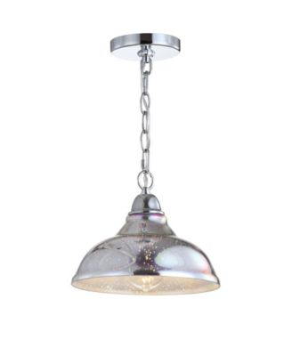 Nira 9.75" Adjustable 3D Color Burst Glass/Metal Pendant