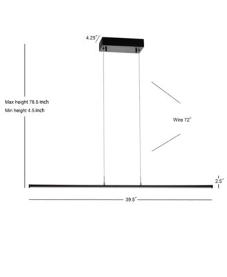 Conley 39.5" Dimmable Adjustable Integrated LED Metal Linear Pendant