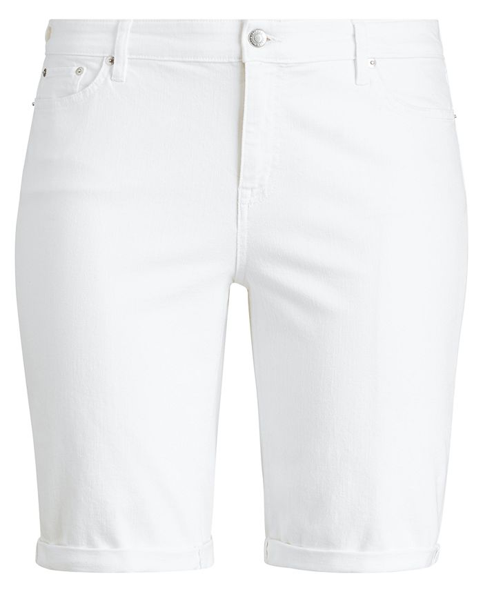 Lauren Ralph Lauren Plus Size Denim Bermuda Shorts - Macy's
