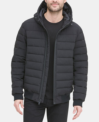 DKNY Men's Quilted Hooded Bomber Jacket - Macy's