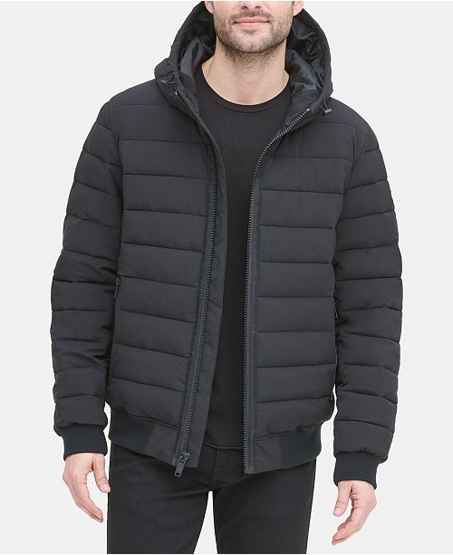 Dkny Men S Quilted Hooded Bomber Jacket Reviews Coats Jackets Men Macy S