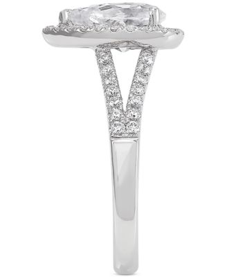 IGI Certified Lab Grown Diamond Pear Engagement Ring (2 ct. t.w.) in 14k White Gold