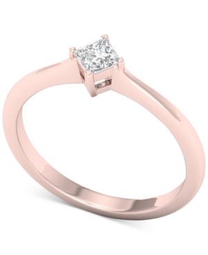 image of Diamond Princess Solitaire Ring (1/3 ct. t.w.) in 14k Rose Gold