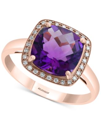 EFFY Collection - Amethyst (2-7/8 ct. t.w.) & Diamond Accent Ring in 14k Rose Gold