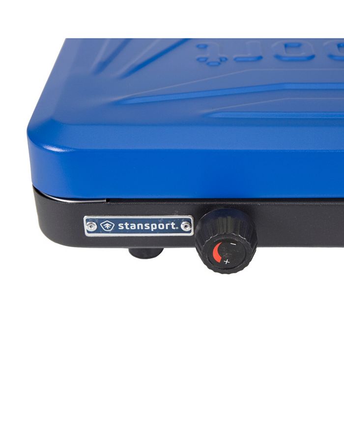 Stansport 2Burner Propane Camp Stove With Drip Pan And Piezo Igniter