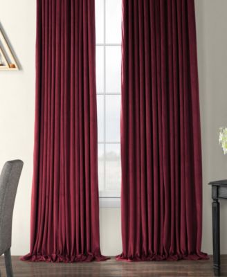 Burgundy Signature Extra Wide Velvet Blackout Curtain