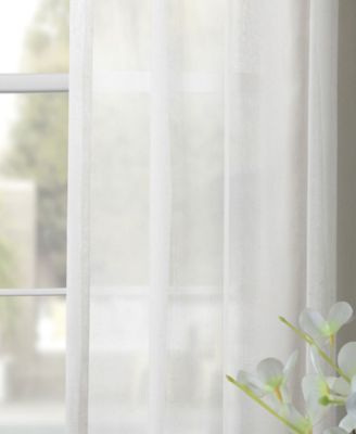 Textured Faux Linen Sheer Curtain