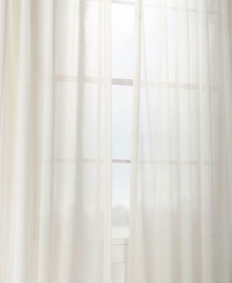 Textured Faux Linen Sheer Curtain