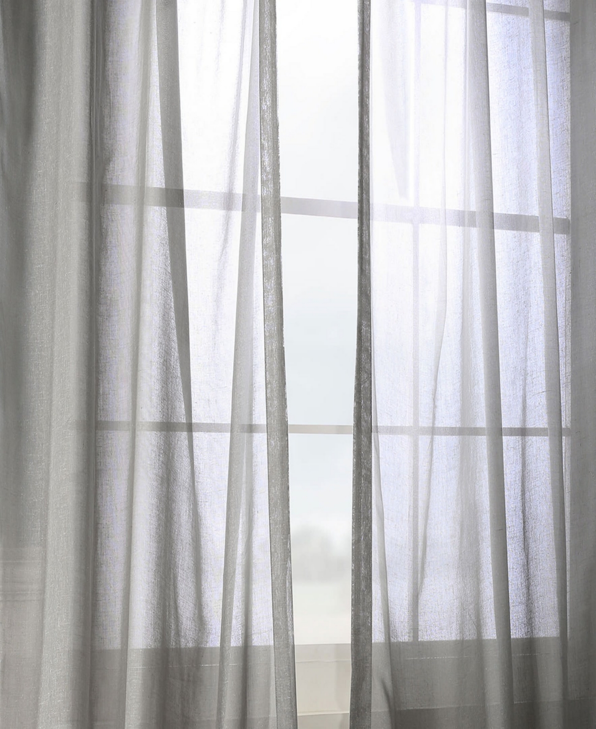 Half Price Drapes Textured Faux Linen Sheer Curtain