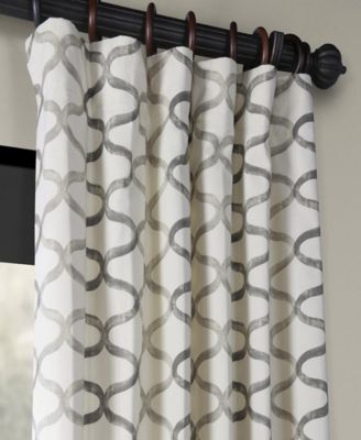 Illusions Geometric Printed Cotton Room Darkening Curtain