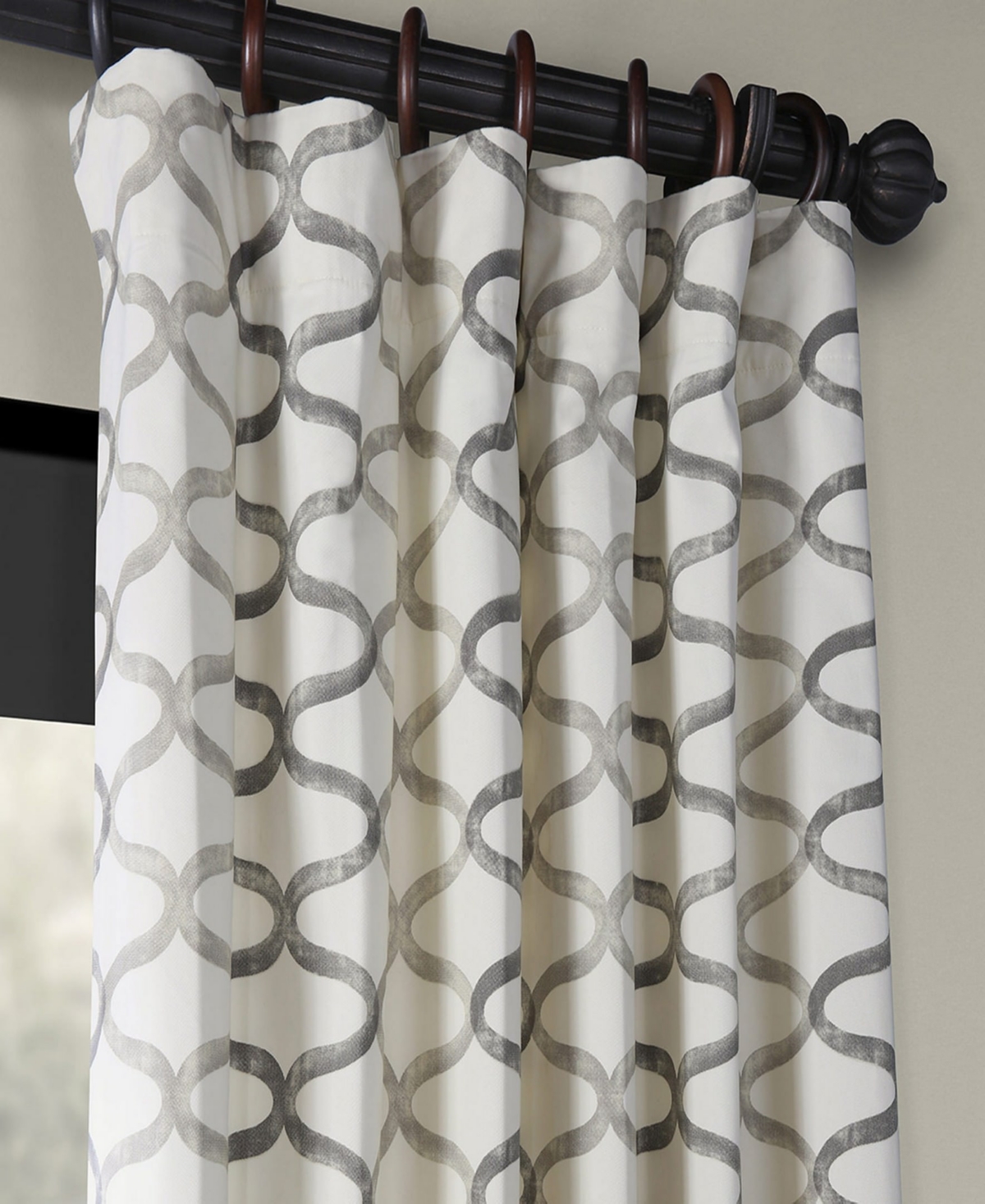 Half Price Drapes Illusions Geometric Printed Cotton Room Darkening Curtain