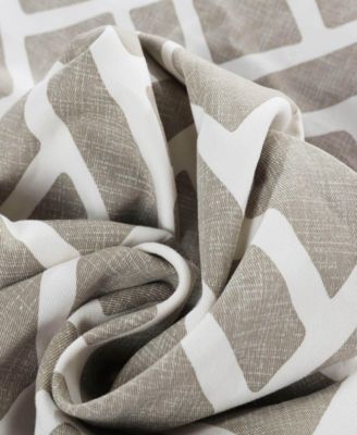 Geometric Printed Cotton Room Darkening Curtain