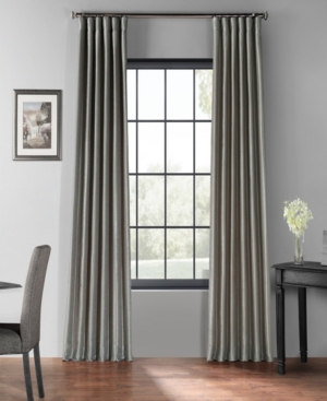 Exclusive Fabrics & Furnishings Vintage Textured Blackout Panel, 50" X 84" In Grey