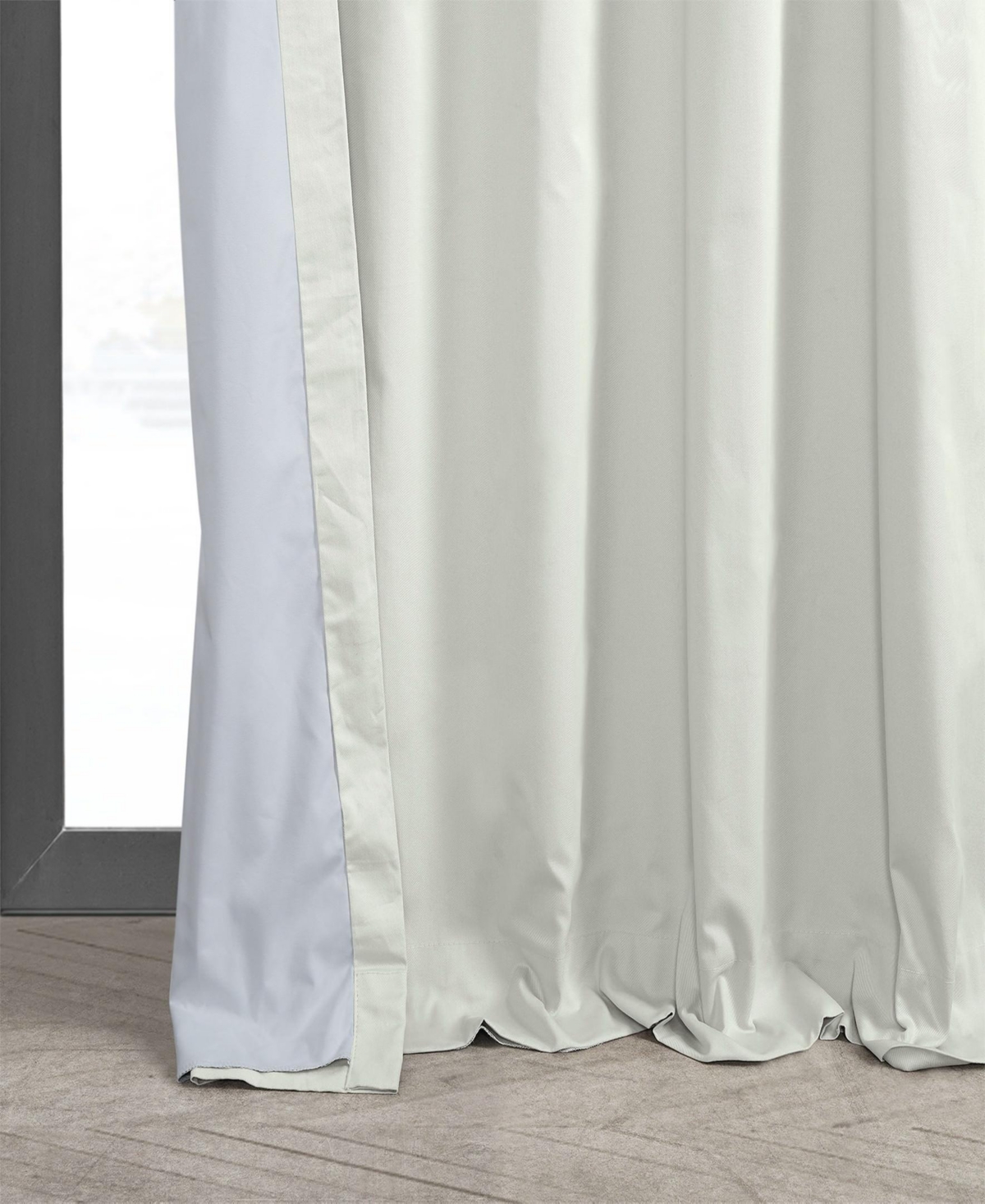 Half Price Drapes Fresh Popcorn Solid Cotton Hotel Blackout Curtain