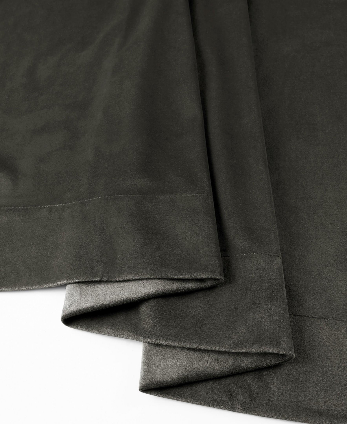 Half Price Drapes Gunmetal Grey Signature Extra Wide Velvet Blackout Curtain