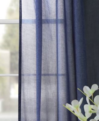 Textured Faux Linen Sheer Curtain