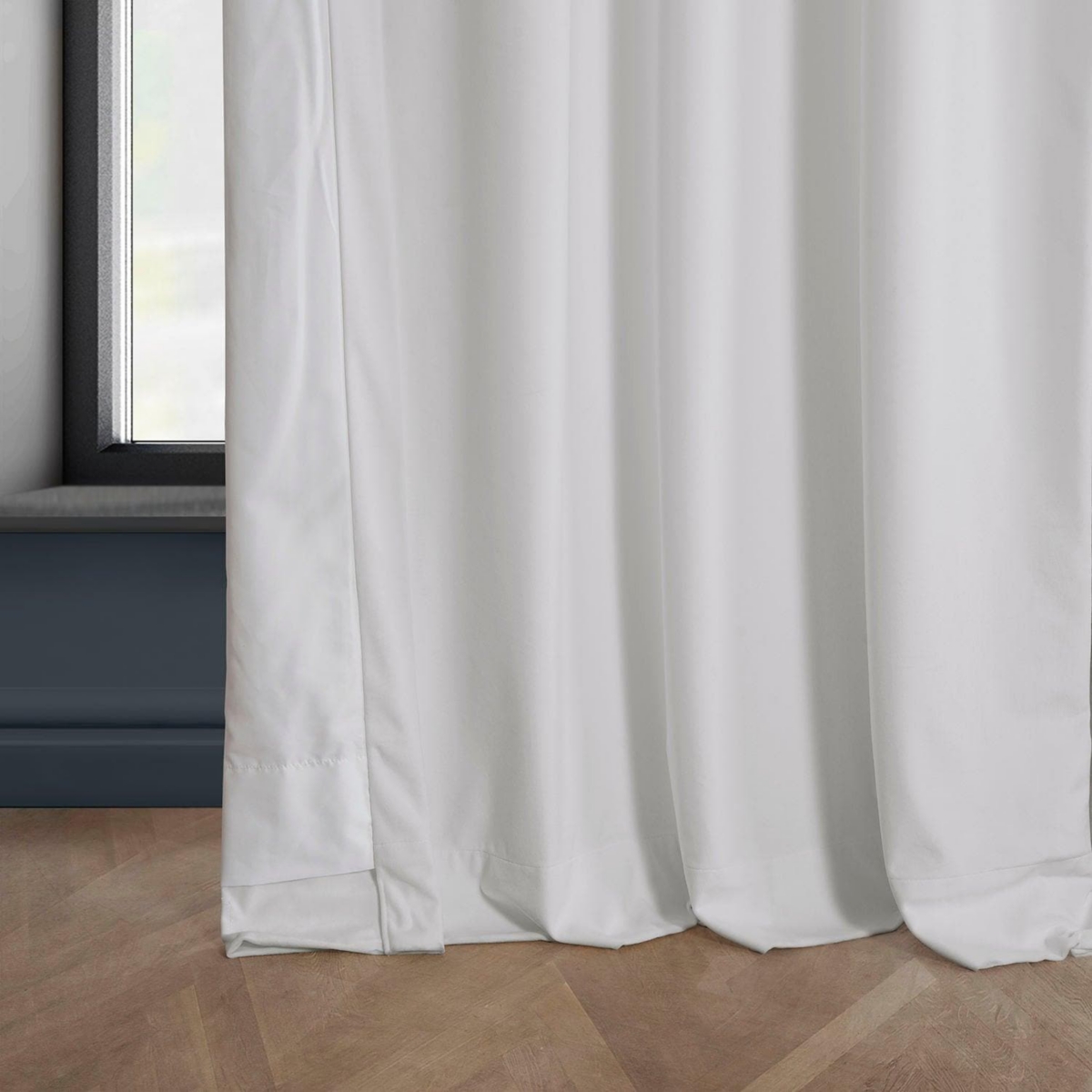 Half Price Drapes Pillow White Heritage Plush Velvet Room Darkening Curtain