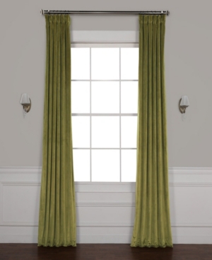 Exclusive Fabrics & Furnishings Heritage Plush Velvet Panel, 50" X 96" In Light Green