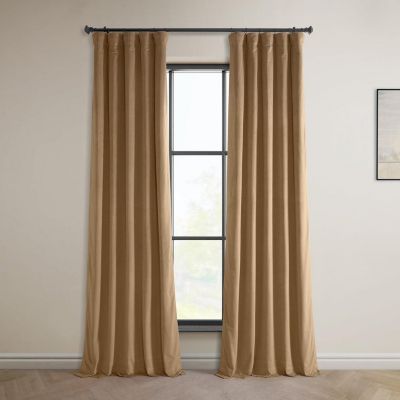 Heritage Plush Velvet Room Darkening Curtain