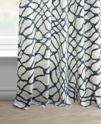 Abstract Printed Cotton Room Darkening Curtain