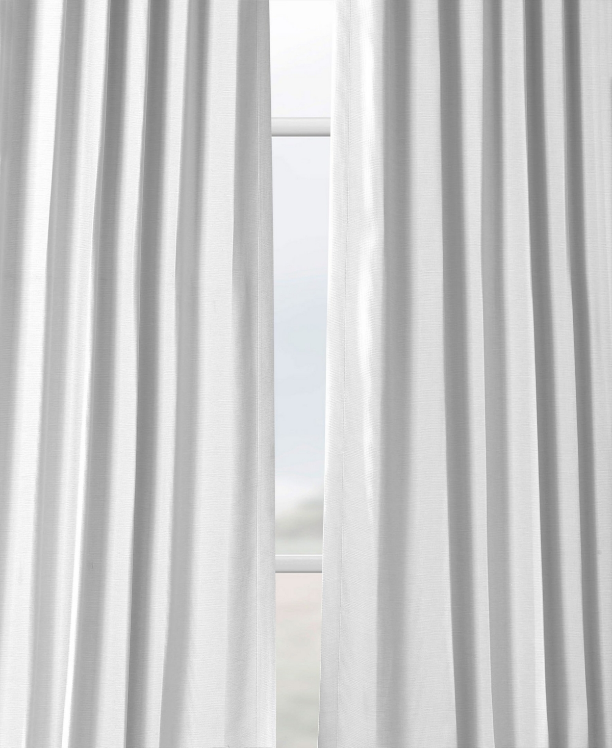Half Price Drapes Chalk Off White Textured Bellino Room Darkening Curtain In White