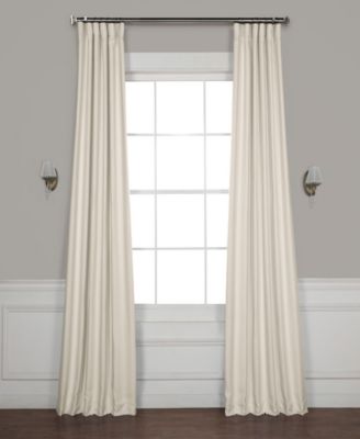 Photo 1 of Exclusive Fabrics & Furnishing Faux Linen Light-Filtering Rod Pocket Back Tab Single Curtain Panel