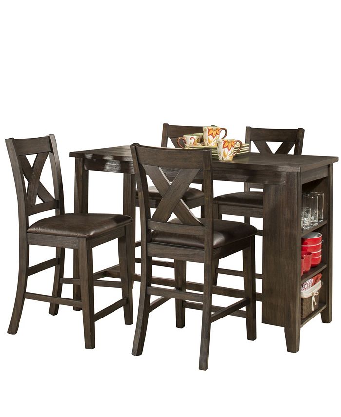 Hillsdale Spencer 5Piece Counter Height Dining Set with XBack Counter