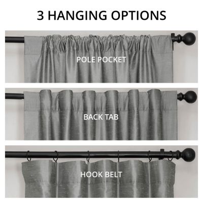 Vintage Textured Faux Dupioni Silk Curtain