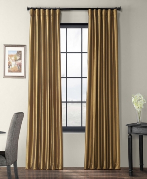 Exclusive Fabrics & Furnishings Taffeta Curtain Panel, 50" X 84" In Gold
