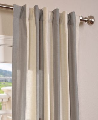 Striped Linen Blend Sheer Curtain