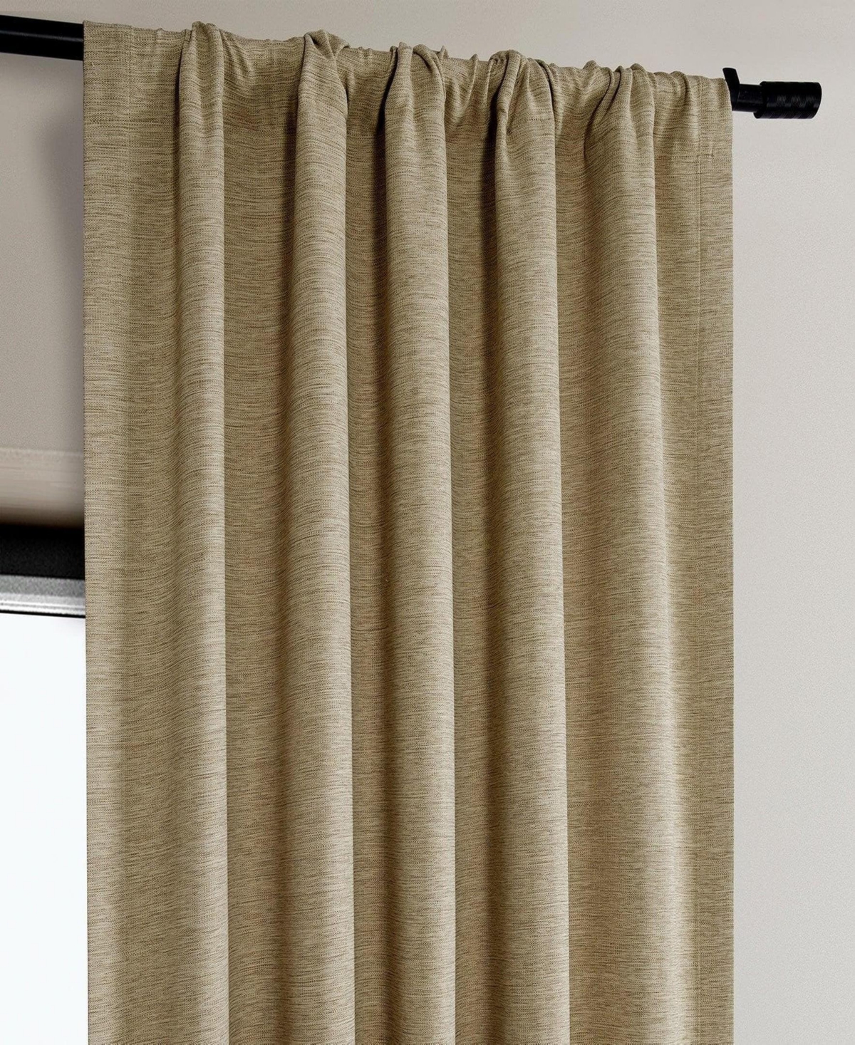 Half Price Drapes Bellino Textured Faux Linen Room Darkening Curtains For Bedroom and Living Room Curtains(1 Panel