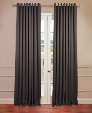 Exclusive Fabrics & Furnishings Blackout Grommet Extra Wide Panel, 100" X 108" In Dark Grey