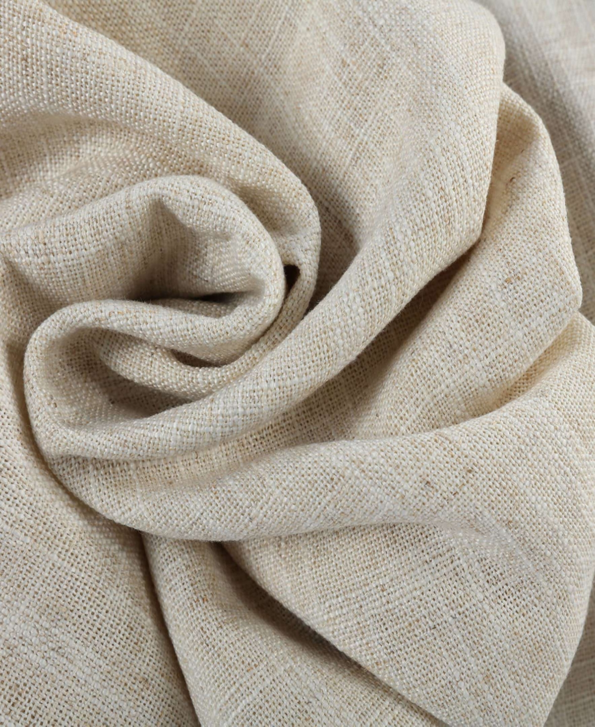Half Price Drapes Barley Heavy Faux Linen Curtain In Beige,tan