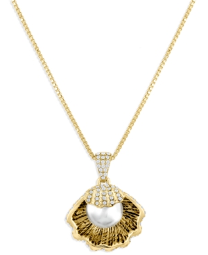 image of Zaxie Pave Shell Pendant Necklace