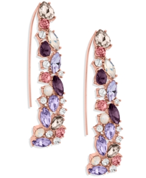 image of Zaxie Shimmer and Spice Cluster Stone Threader Earrings
