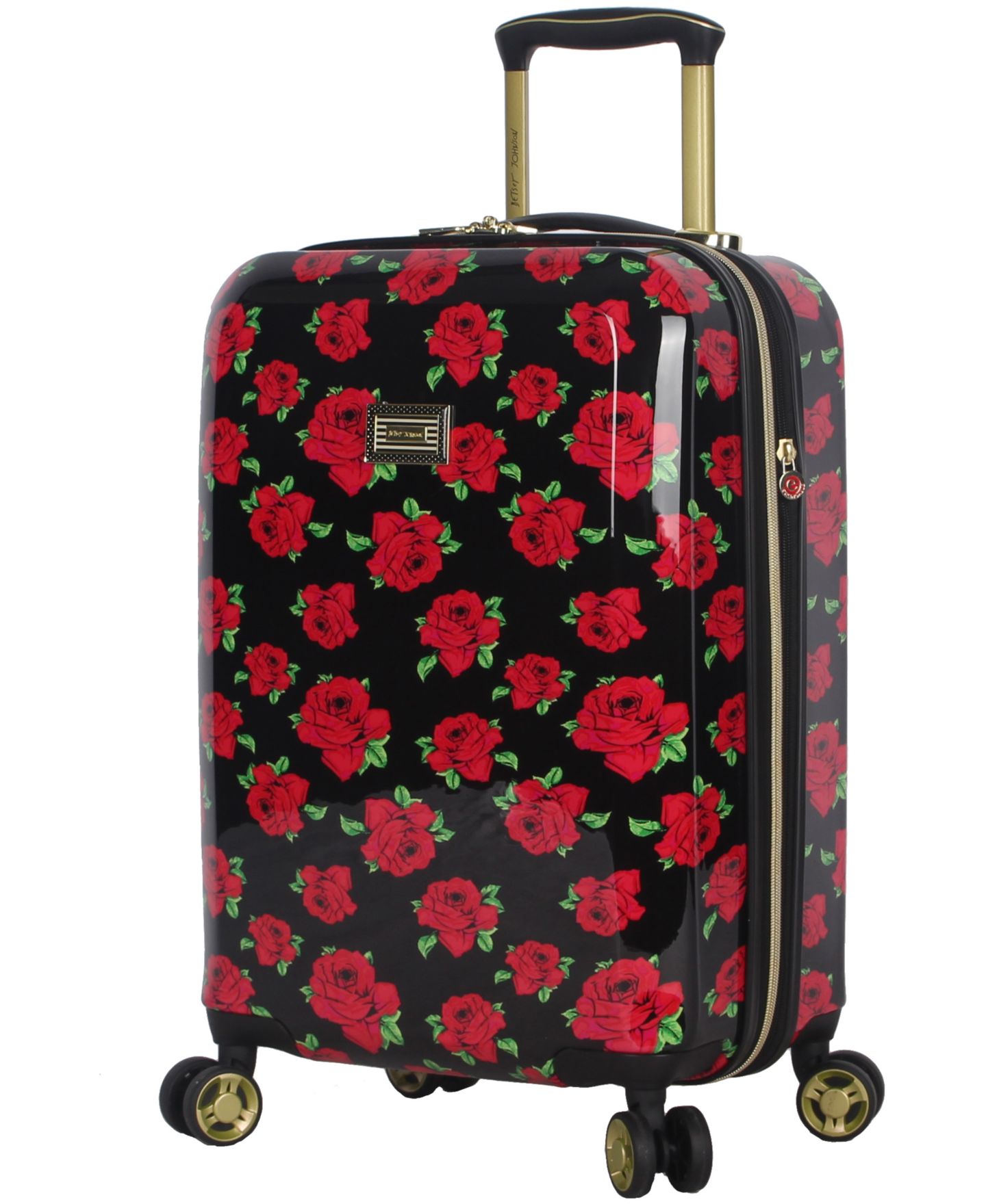 Чемодан Betsey Johnson Small Carry-on Spinner, цвет: Covered Roses — фото 1