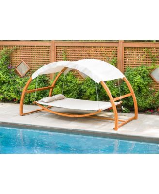Leisure Season Swing Bed with Canopy