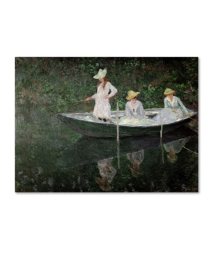 Trademark Global Claude Monet 'the Boat At Giverny' Canvas Art In Multi