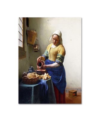 Trademark Global Jan Vermeer The Milkmaid 1658 60 Canvas Art 32 X   13456737 Fpx.tif