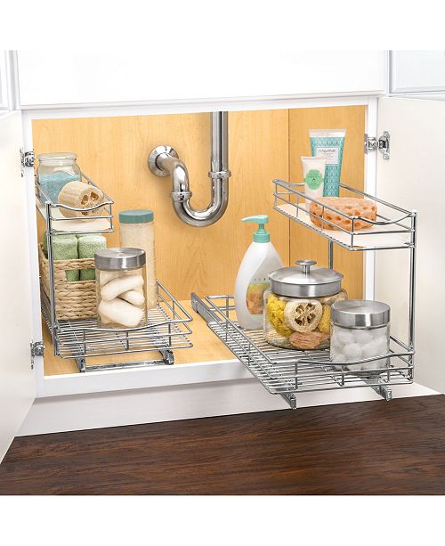 Lynk Professional Sink Cabinet Organizer With Pull Out 2 Tier
