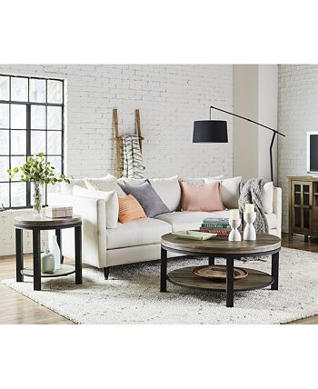 Furniture - Canyon Round Table Set, 2-Pc. Set (Coffee Table & End Table), Only at Macy's
