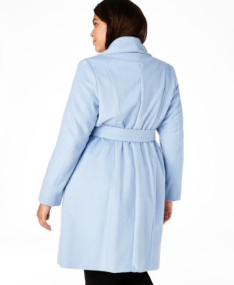 cole haan wrap coat ice blue